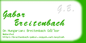 gabor breitenbach business card